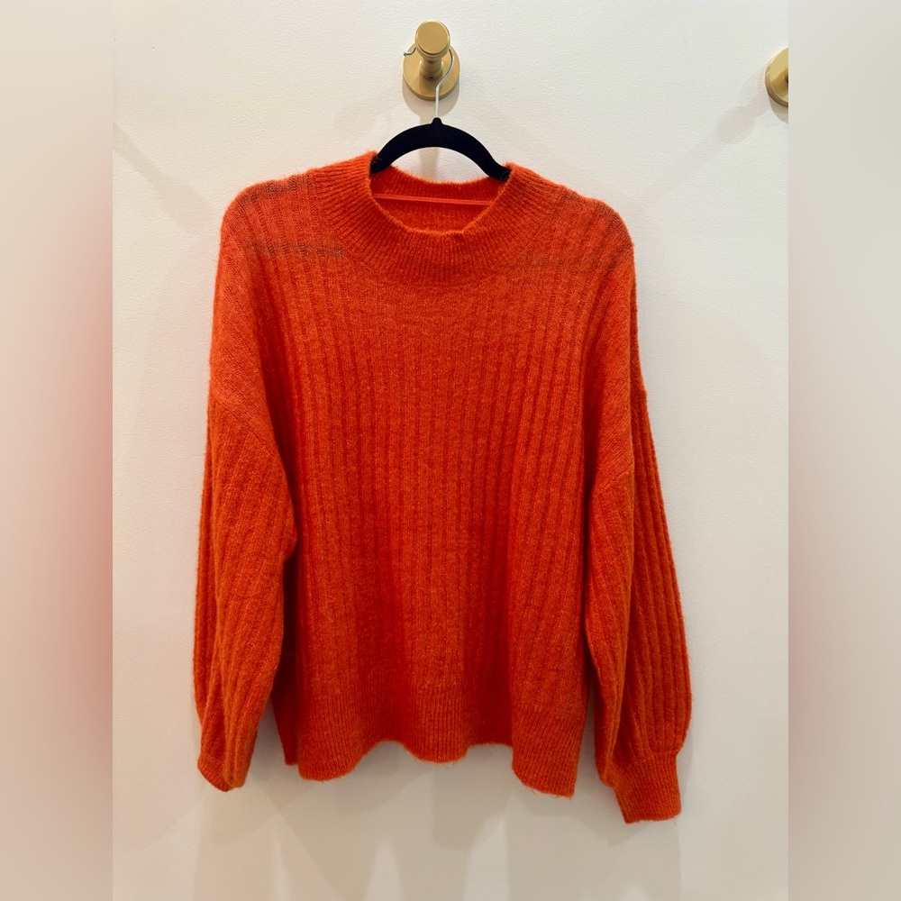 Cozy Orange Knit Sweater